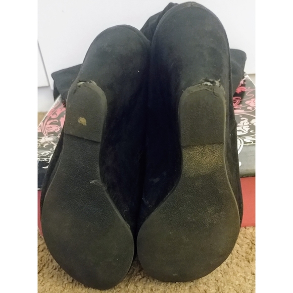 Faux Suede Over The Knee Wedged Boot - Picture 8 of 9